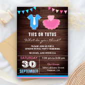 ネクタイまたはタトゥスジェンダーの表示パーティー 招待状