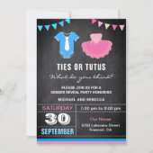 ネクタイまたはタトゥスジェンダーの表示パーティー 招待状 (正面)