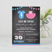 ネクタイまたはタトゥスジェンダーの表示パーティー 招待状 (スタンド正面)