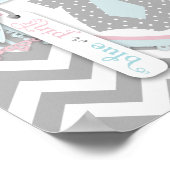 ネクタイまたはツツ&シェブロン性別パーティーバナー2 ポスター (角)