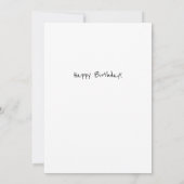 ネクタイをしたおしゃれなタキシード猫 お誕生日おめでとう カード (裏面)