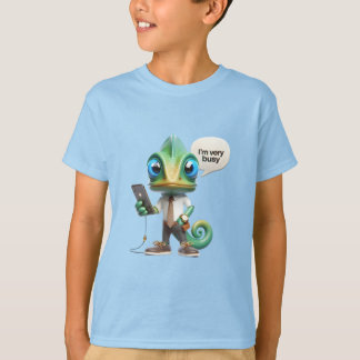 ネクタイをしたカメレオン Tシャツ