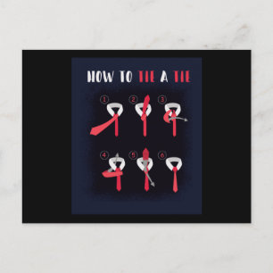 ネクタイを結ぶ方法 ポストカード