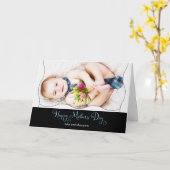 ネクタイを結ぶ2人の母親のベビーの日 カード (黄色い花)