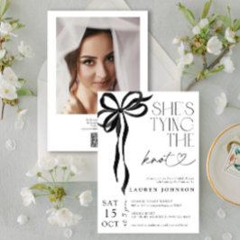 ネクタイを結ぶ ノットのQR写真  ブライズシャワー 招待状