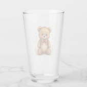 ネクタイを締めたかわいい小さな茶色のクマ タンブラーグラス (裏面)