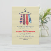 ネクタイズファーザーズデイ招待状 招待状 (スタンド正面)