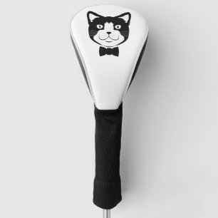 ネクタイ付きネコ ゴルフヘッドカバー