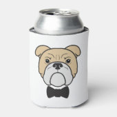 ネクタイ付きブルドッグ顔 缶クーラー (缶正面)