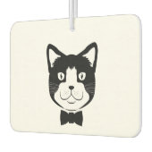 ネクタイ付き猫 カーエアーフレッシュナー (左)