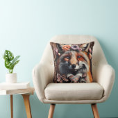 ネクタイ姿のキュートな野生の狐の枕 クッション (椅子)