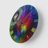 ネクタイ染め芝生鉢、壁時計 ラウンド壁時計 (傾斜)