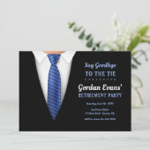 ネクタイ退職パーティの招待状に別れを告げる 招待状 (スタンド正面)