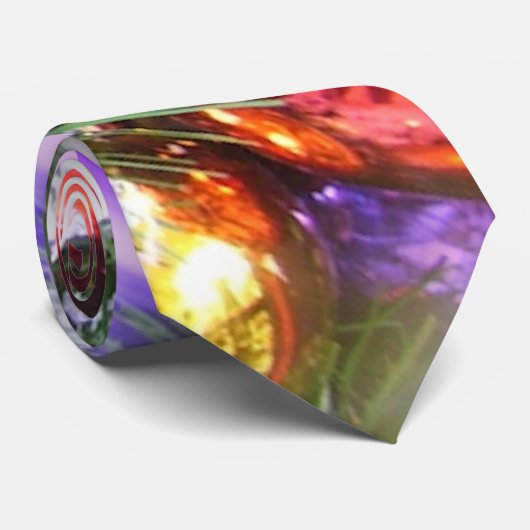 ネクタイ-クリスマスの白熱及びのどの雪 ネクタイ (ロール)