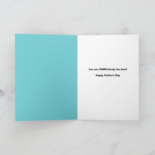 ネクタイ・ユーモアの中でパパ猫おもしろいを楽しむ父の日 シーズンカード (内部)