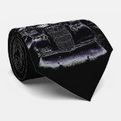 ネクタイ、改造メンのネクタイ、ブラックグレー ネクタイ (ロール)
