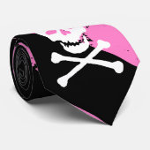 ネクタイEMOひび割れたスカルと骨 ネクタイ (ロール)