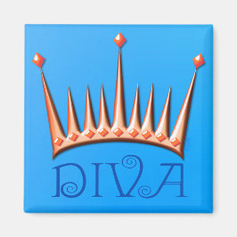 ネクタリンとブルーのDivaマグネットAH2010 マグネット