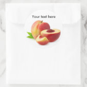 ネクタリンの桃を切る ラウンドシール (バッグ)