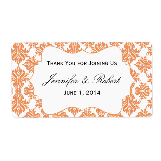 ネクタリン及びホワイトダマスクのウォーターボトルラベル ラベル (正面)