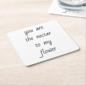 ネクタールマイフラワー紙コースター スクエアペーパーコースター (アングル)