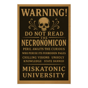 ネクロノミコン – Miskatonicによって禁止された予防措置 ポスター