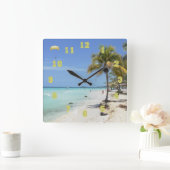 ネグリルビーチジャマイカクロック スクエア壁時計 (ホーム)