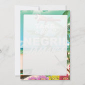 ネグリルビーチジャマイカヴィンテージ旅行ポスター (裏面)