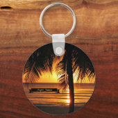 ネグリル、ジャマイカの夕日、美しい写真 キーホルダー (裏面)