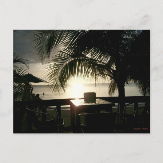 ネグリル（ジャマイカ）のサンセット ポストカード (正面)