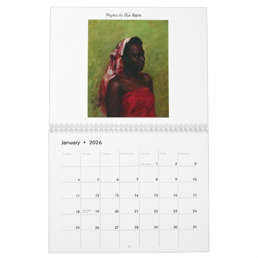 ネグレス カレンダー (1月 2026)