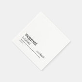 ネグロニモダン引用文ブラックタイポグラフィ スタンダードカクテルナプキン (角)