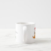 ネコおもしろいクリスマス漫画かわいいネズミ エスプレッソカップ (裏面)