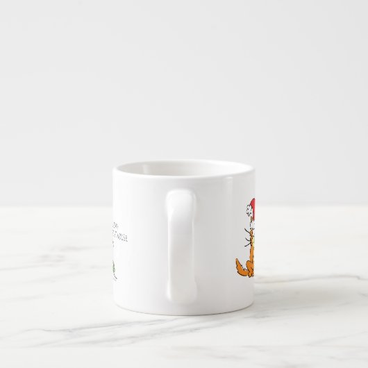 ネコおもしろいクリスマス漫画かわいいネズミ エスプレッソカップ (裏面)