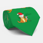 ネコおもしろいクリスマス漫画かわいいネズミ ネクタイ (ロール)
