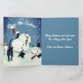 ネコおもしろいス雪だるまカオカスタムス抱き枕 カード (内部)