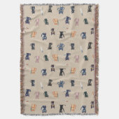 ネコおもしろいス&ナイフブランケット スローブランケット (正面縦)