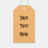 ネコおもしろいハロウィーンキャラクターカボチャをかむ ギフトタグ (裏面)