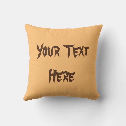 ネコおもしろいハロウィーンキャラクターカボチャをかむ クッション (裏面)