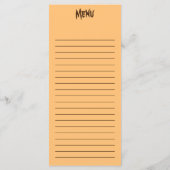 ネコおもしろいハロウィーンキャラクターカボチャをかむ メニュー (裏面)