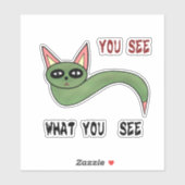 ネコおもしろいヘビ シール (シート)