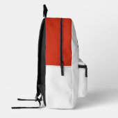 ネコおもしろいペット写真オレンジモノグラムパーソナライズされた プリントバックパック (左)