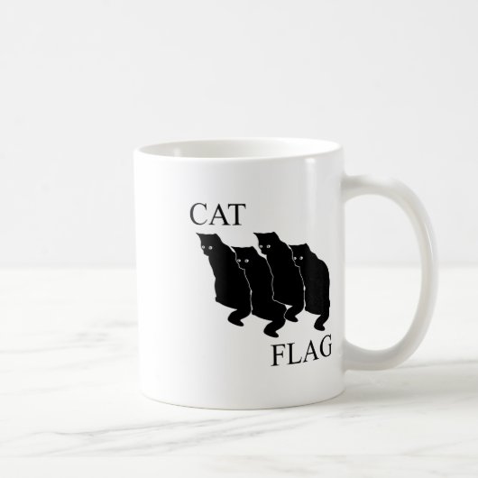 ネコおもしろい国旗 コーヒーマグカップ (右)
