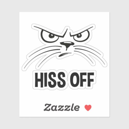 ネコおもしろい怒の シール (シート)