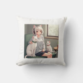 ネコおもしろい クッション (正面)