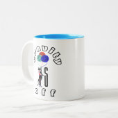 ネコおもしろい ツートーンマグカップ (正面左)