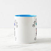 ネコおもしろい ツートーンマグカップ (中央)