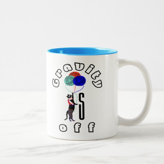 ネコおもしろい ツートーンマグカップ (右)