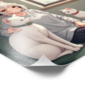 ネコおもしろい フォトプリント            (角)