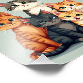 ネコおもしろい フォトプリント            (角)